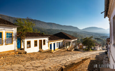 Straße in Tiradentes, Minas Gerais, Brasilien